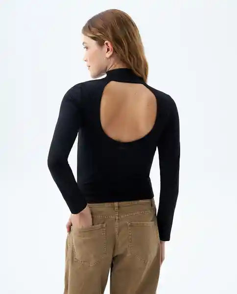 Camiseta Mujer Negro Talla XS 609f019 Americanino
