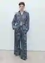 Pantalón Nemo Azul Talla L Mujer Mango