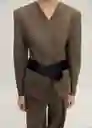 Blazer Americana Orchid Khaki Talla XS Mujer Mango