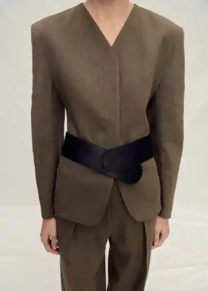 Blazer Americana Orchid Khaki Talla XS Mujer Mango