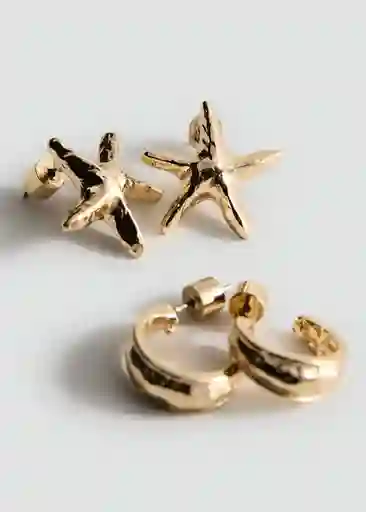 Pack Pendientes Trini Oro Talla 99 Mujer Mango