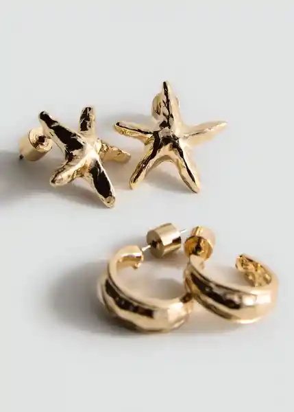 Pack Pendientes Trini Oro Talla 99 Mujer Mango