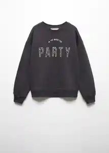 Buzo Sudadera Party Antracita Talla 12 Niña Mango