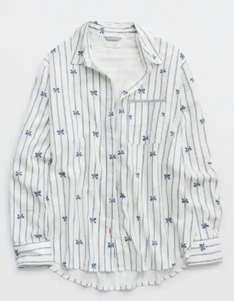 Pijama Aerie Azul Talla LARGE 1873417 American Eagle