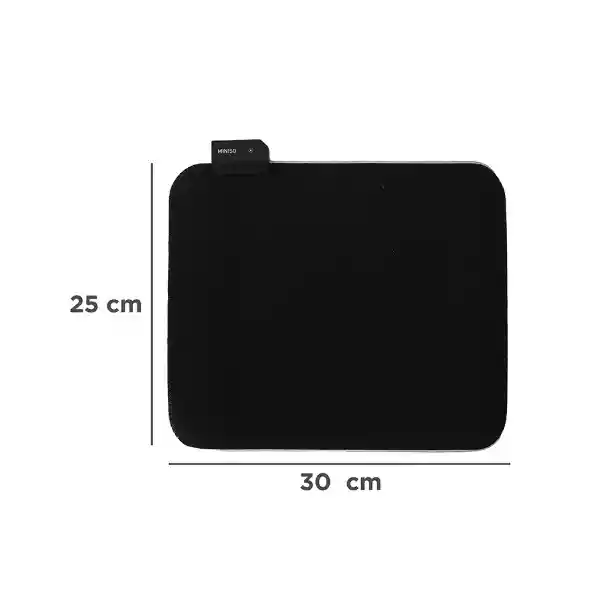 Mouse Pad Gaming Con Luces Mod Gp35 Negro Serie Miniso