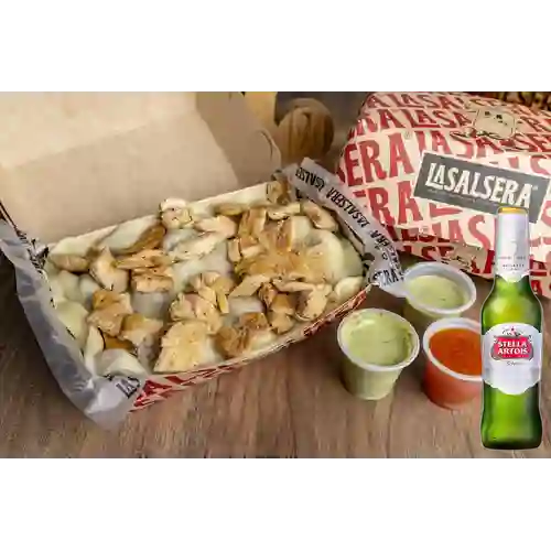 Combo Salchipapas La Murga + Stella Artois Bot. 330ml