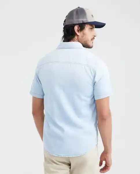 Camiseta Slim Fit Masculino Azul Cristalino Claro T M Chevignon