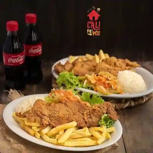 2 Combos Chuleta Valluna y Bebidas