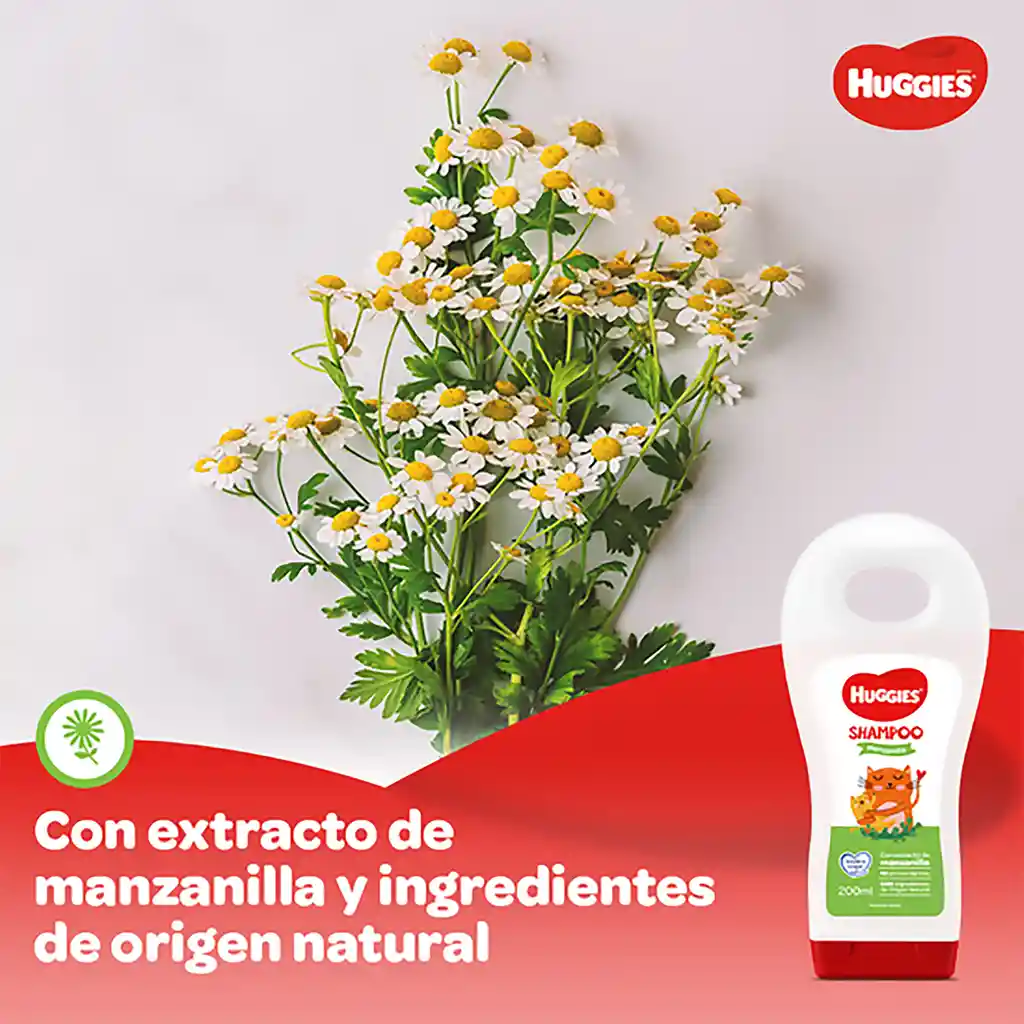 Huggies Shampoo para Bebés Líquido con Manzanilla