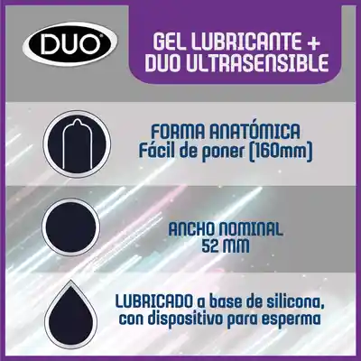 Duo Lubricante Gel Pure + Condones Ultra Sensibles