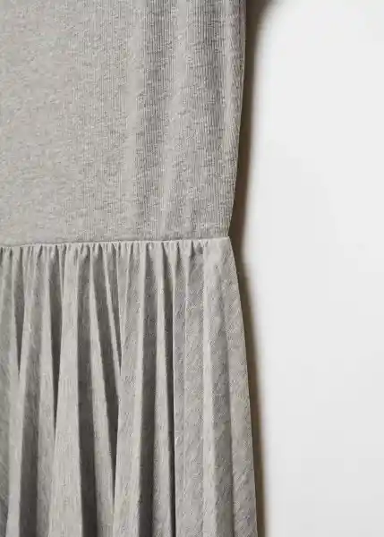 Vestido Latte-A Gris Claro Vigore Talla M Mujer Mango