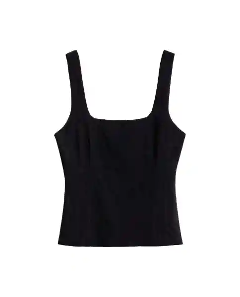 Camiseta Top Strap Corset Negro Sombrío Ultraoscuro L Chevignon