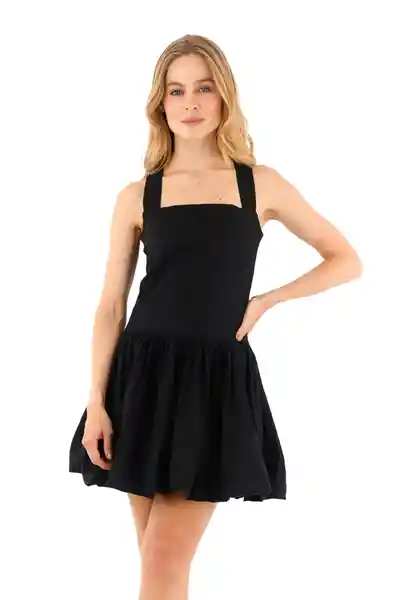 Vestido Corto Miuccia Negro Talla XS Mercedes Campuzano