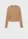 Cárdigan Yuki Camel Talla XS Mujer Mango