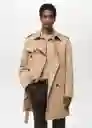 Abrigo Parka Tango Camel Talla M Hombre Mango