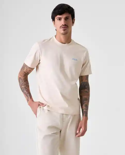 Camiseta Hombre Beige Talla L 842G004_BEI161120 Americanino