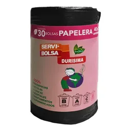 Servibolsa Bolsa Basura Tipo Papelera Negra 40-54