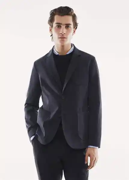 Blazer Americana Fisac Navy Talla 48 Hombre Mango