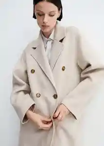 Abrigo Picarol Piedra Talla L Mujer Mango