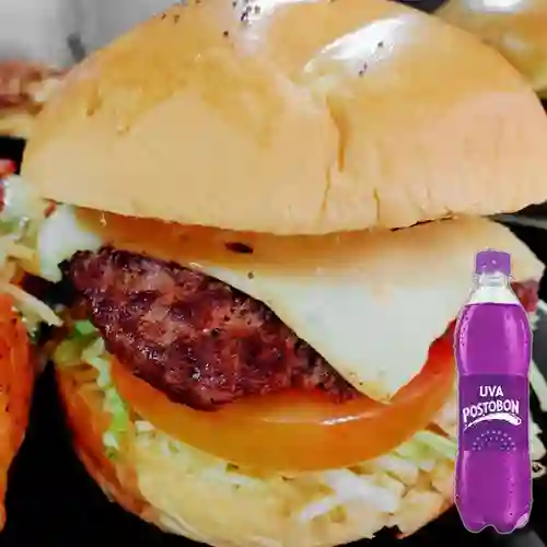 Combo Hamburguesa Sencilla + Postobon Uva 400 ml