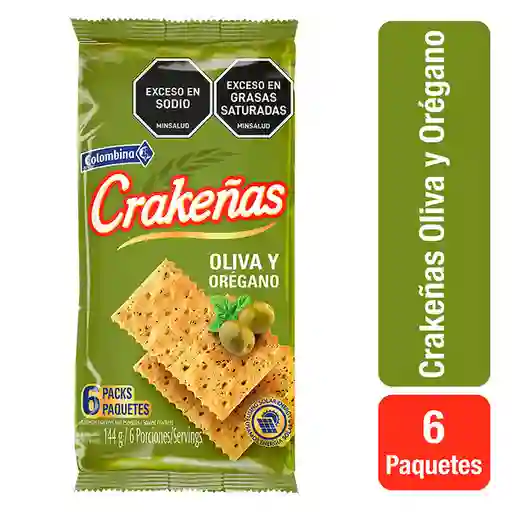 Crakeñas Oliva y Oregano 6pack