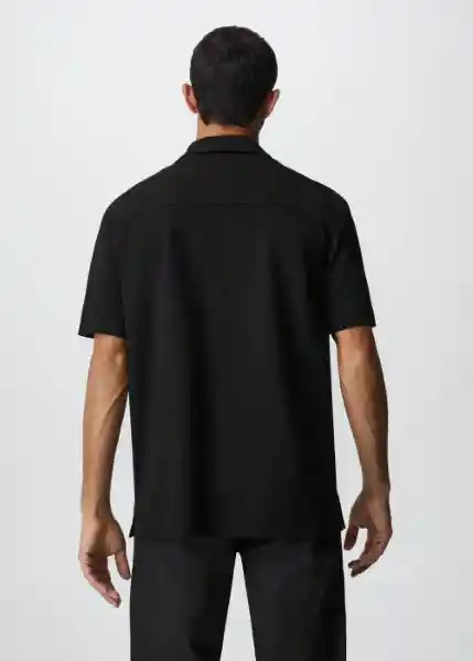 Polo Bonheur Negro Talla L Hombre Mango