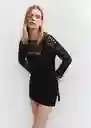 Vestido Toma Negro Talla S Mujer Mango