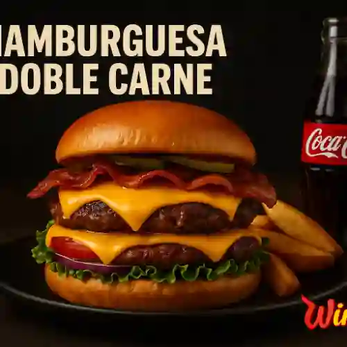 Combo Doble Carne + Coca Cola Original 400 ml