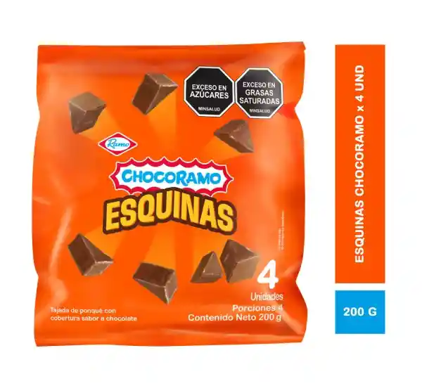 Chocoramo Esquinas 200 g x4Und