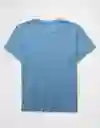 Camiseta Mujer Azul Talla Medium 1151421 American Eagle