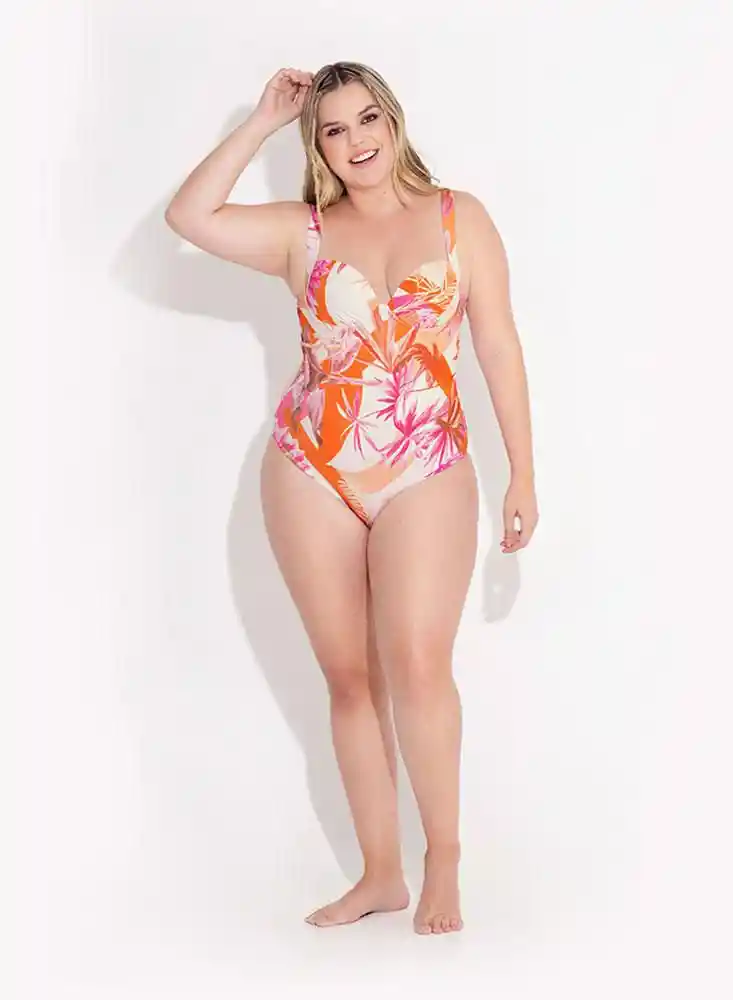 Vestido de Baño Entero Estructurado L-estampado