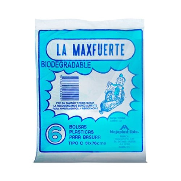 Maxfuerte Bolsa Basura Negra 51 x 6 und