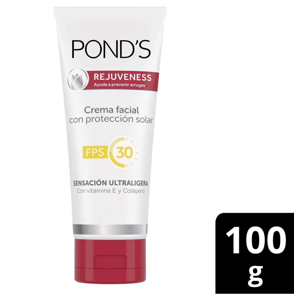 Ponds Crema Rejuveness Antiarrugas con Protección Solar FPS 30 100 g