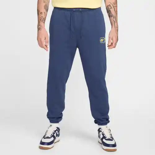 Nike Pantalón Club Ft Cuff Bolt Lifestyle Para Hombre Azul T XL