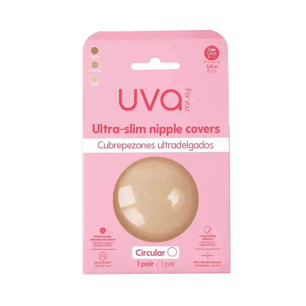 Uva Cubrepezones Circulares Nude