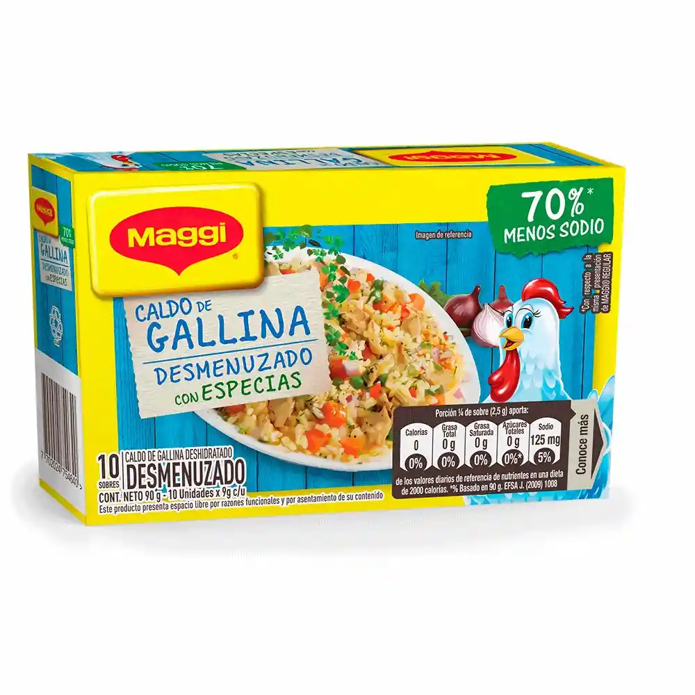 Maggi Caldo de Gallina Desmenuzado con Especias