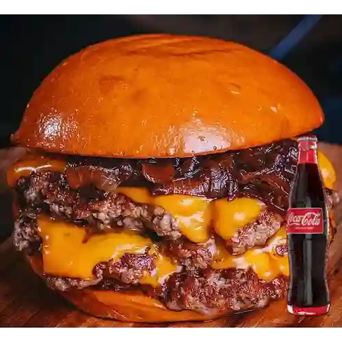Combo Cheese Burguer Cheese Doble +Cocacola Orig 269ml