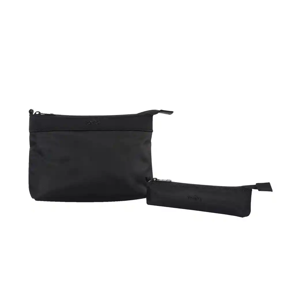 Cartuchera Mujer Set X 2 Metallic Negro