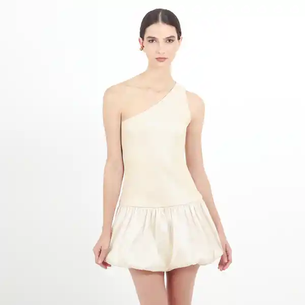 Vestido Globo Manga Sisa Beige Talla XL 574037