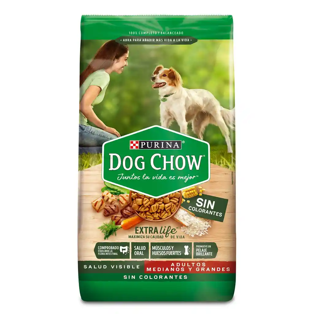 Dog Chow Alimento para Perro Adulto de Raza Mediana y Grande