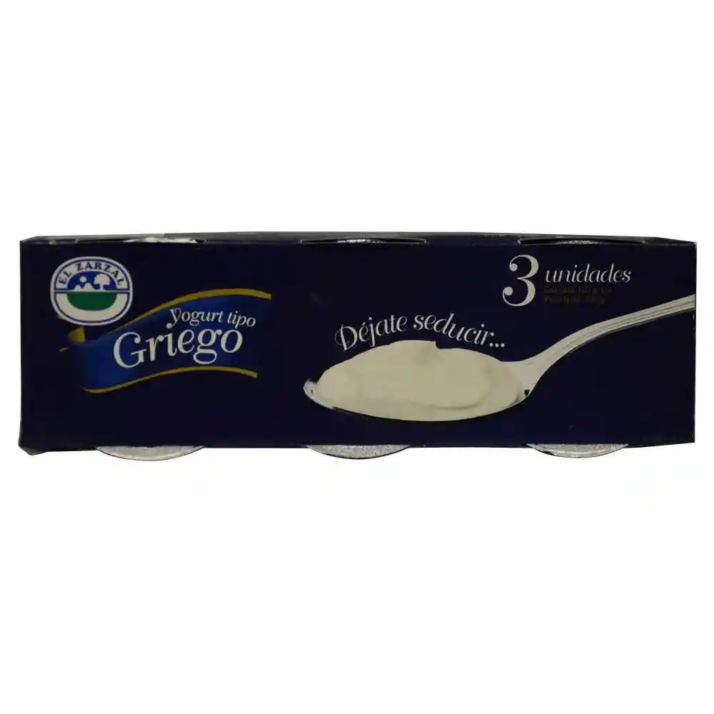 El Zarzal Yogurt Tipo Griego Pack x3