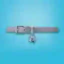 Collar Mascotas Dije de Huella Grande Serie Silver Gray Miniso
