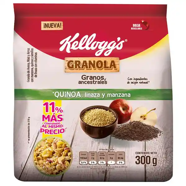 Kelloggs Granola Granos Ancestrales Quinoa Linaza