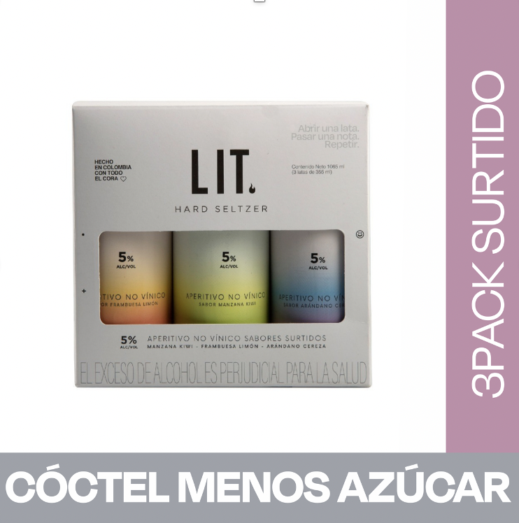 Lit Aperitivo Hard Seltzer de Sabores Surtidos 1065 ml