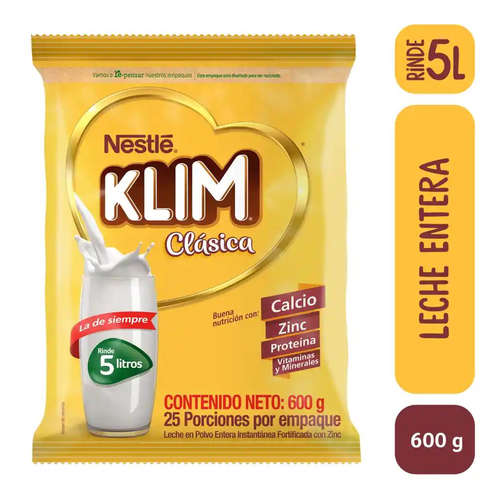 Leche en polvo KLIM Clásica x 600g