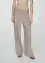 Pantalón Florida Beige Talla 46 Mujer Mango