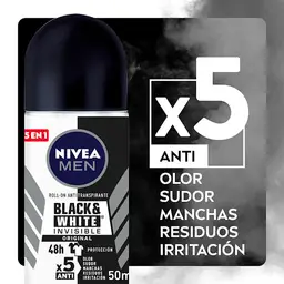 Nivea Men Desodorante Black & White Invisible en Roll On