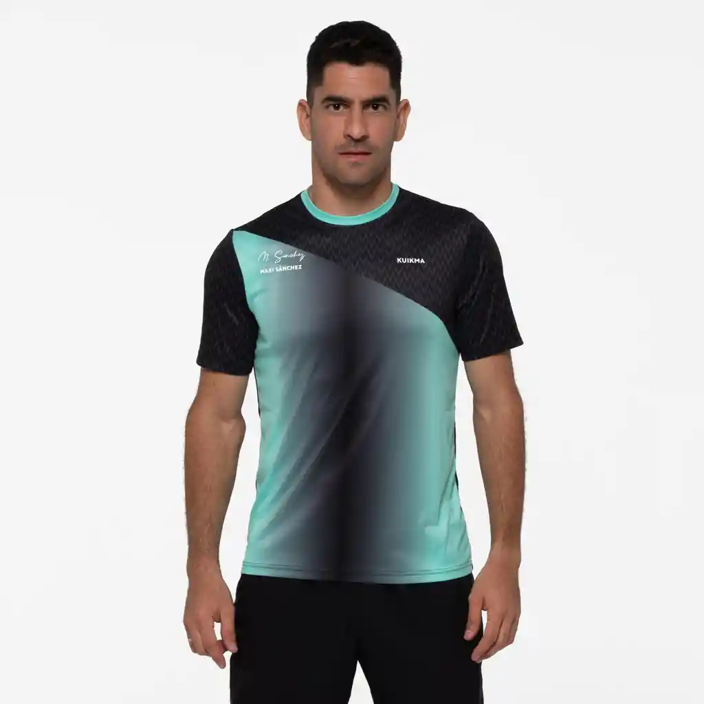 Camiseta de Pádel Para Hombre Maxi Sánchez - Kuikma 500 Azul/negro