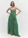 Vestido Rosalie Verde Talla L Mujer Mango