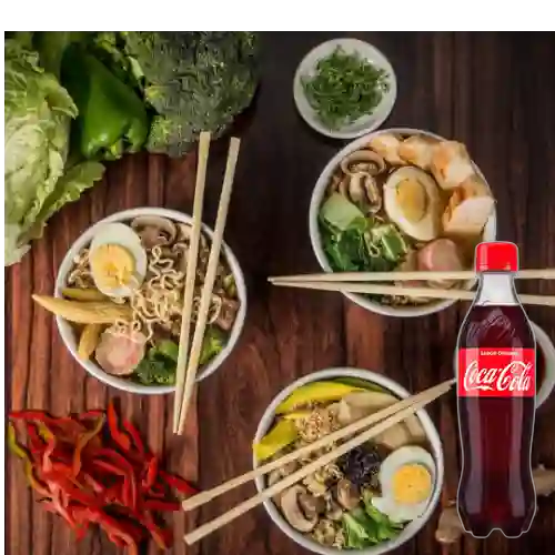Combo Ramen c/ Proteina a Elegir +Cocacola Orig 400ml